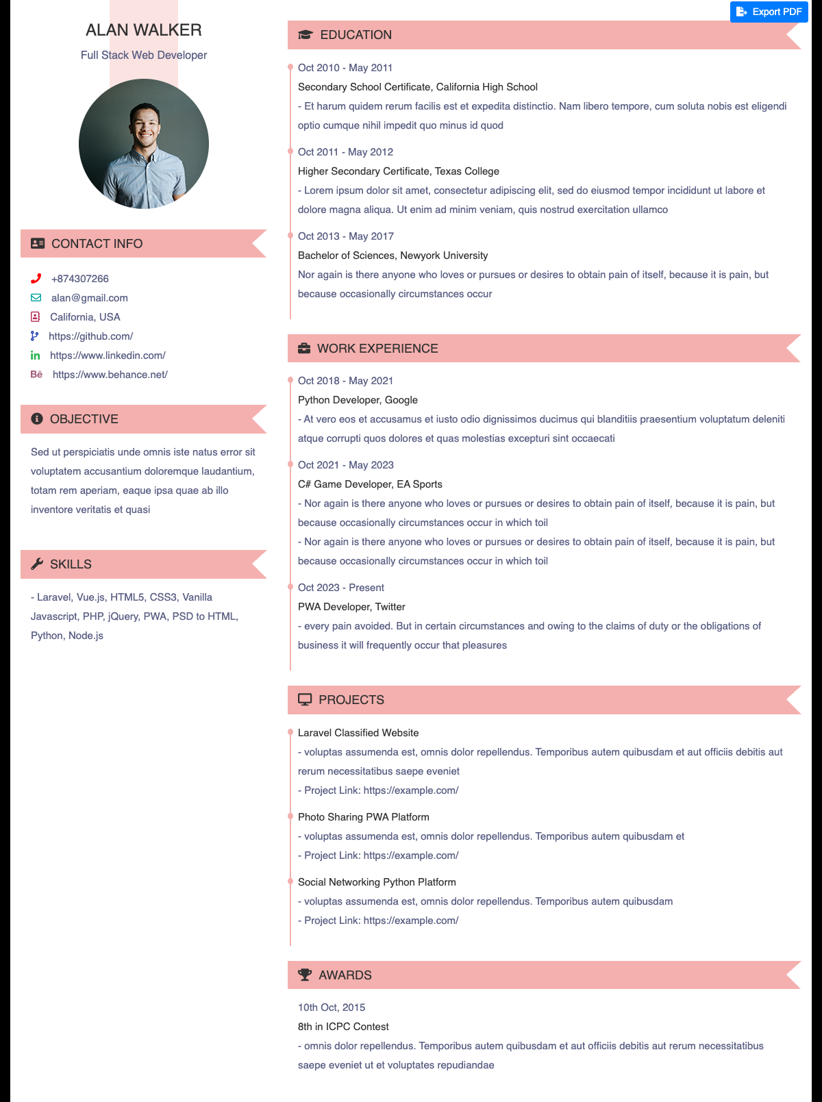 CV Template